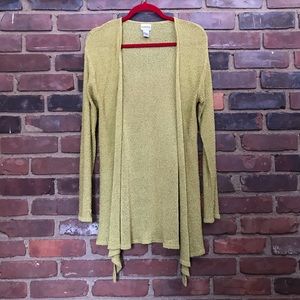 CHICOS green open front cardigan size 1 / medium